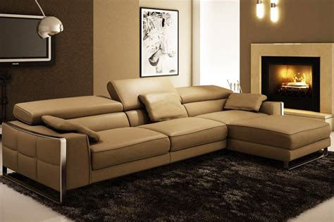 Modern Leather Sectional Flavio L 