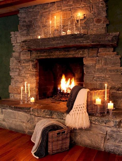 35 Cool And Cozy Winter Interior Decor Fireplace Ideas Home Design