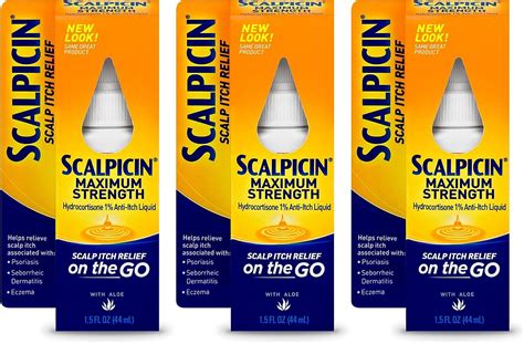 Scalpicin Max Strength Scalp Itch Treatment 15 Ozpack Of 3 Buy