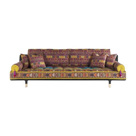 Etro Woodstock Carnival 4 Seat Sofa In Fabric And Wood For Sale At 1stdibs