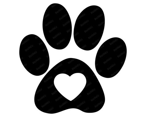Puppy Paws Pet Paws Heart Vector Paw Nails Laser Engraved Ideas