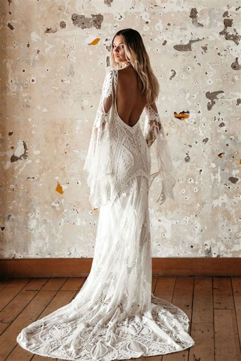 Divine atelier boho hochzeitskleid brautkleid 34 36 xs s spitze seide berta. Boho Brautkleid für die Vintage Hochzeit | Bohemian style ...
