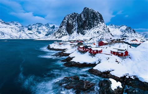 Wallpaper Winter Snow Mountains Home Village Norway Norway The