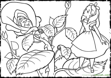 Alice in wonderland coloring pages, Alice in wonderland flowers