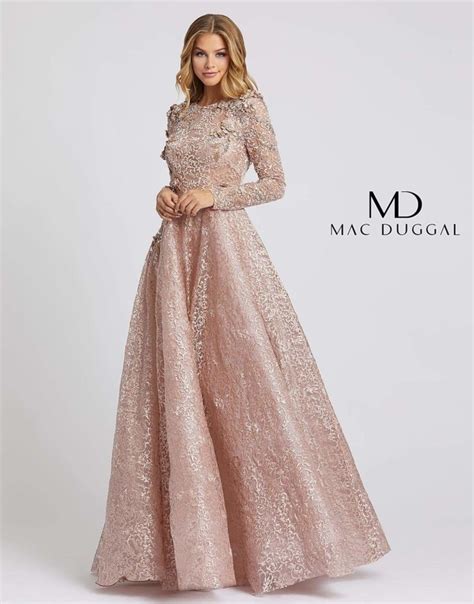 Mac Duggal Official Site Long Sleeve Lace Dress Long Sleeve Evening