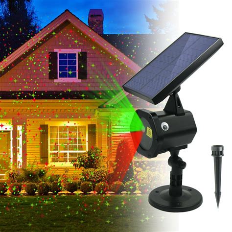 Waterproof Outdoor Christmas Lights Laser Solar Power Star Light