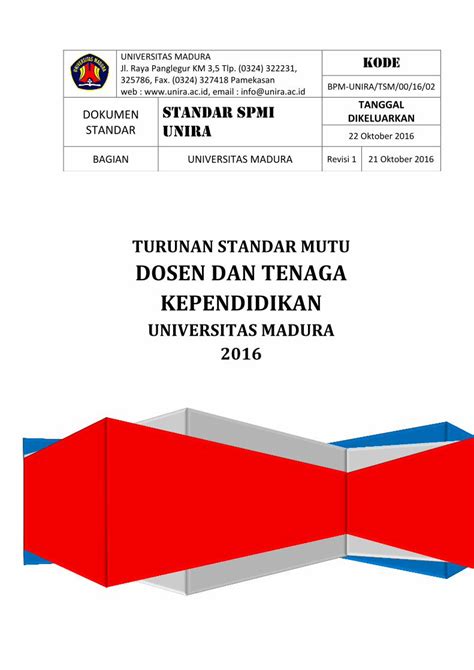 Pdf Turunan Standar Mutu Dosen Dan Tenaga Kependidikan Dokumentips