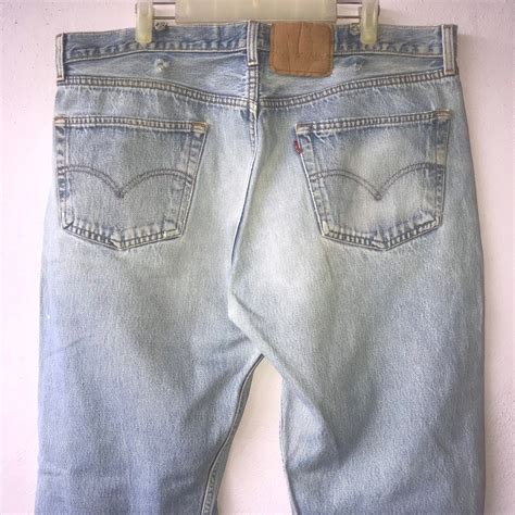 Vintage Lévis 501 Acid Wash Distressed Big Size Jeans Etsy