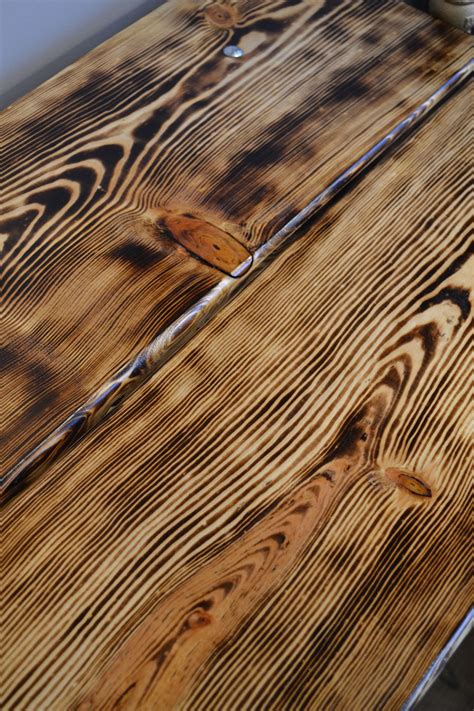 burnt wood table - Yahoo Search Results | Wood floor design, Wood ...