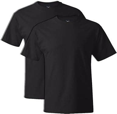 Hanes Cotton Men S Short Sleeve Beefy T Shirt Black S