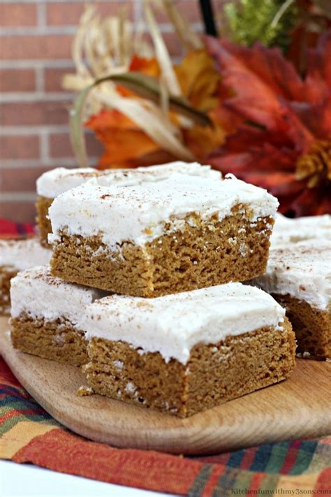 The Best Pumpkin Bars Recipe Kitchen Fun With My 3 Sons