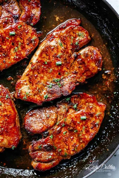 My favorite baked pork chops recipe — easy to make, nice and juicy, and easy to customize with your favorite seasonings. Honey Garlic Pork Chops | cafedelites.com in 2020 | Pork ...