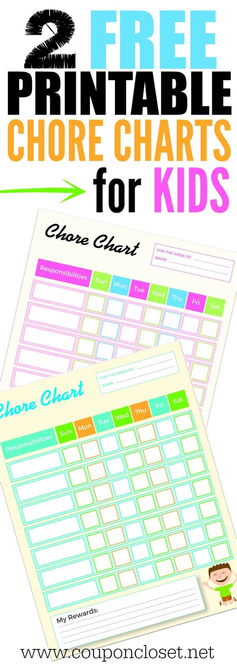 October 28 that's why we created muscle anatomy charts; FREE Printable Chore Charts for Kids - One Crazy Mom