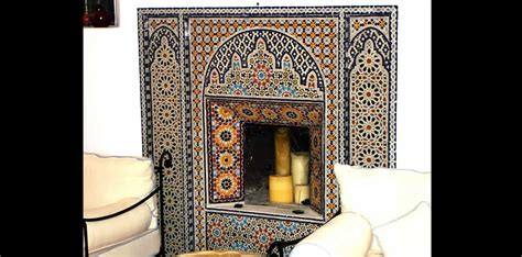 Moroccan Tiles Fireplace