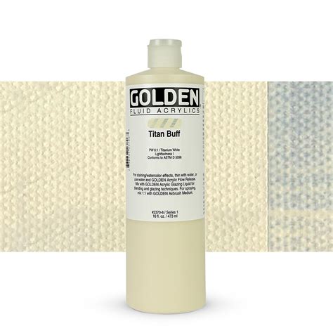 Golden Fluid Acrylic Paint 473ml 16oz Titan Buff Jacksons