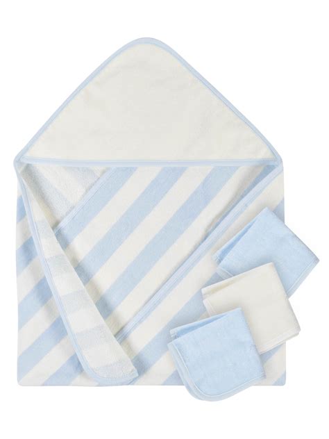 Gerber Baby Boy Or Baby Girl Unisex Hooded Bath Towel And Washcloths Set