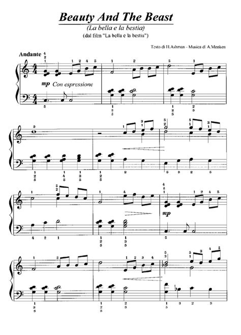 From disney's 'frozen' easy piano differs from our beginner notes arrangements in that it is significantly more advanced. BEAUTY AND THE BEAST Easy Piano Sheet music - Walt Disney | Easy Sheet Music