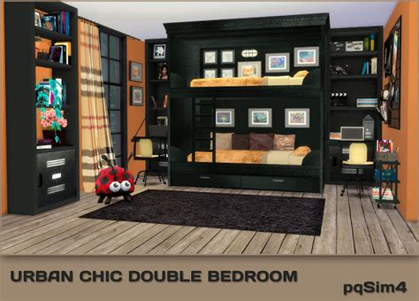 Urban Chic Double Bedroom By Mary Jiménez At Pqsims4
