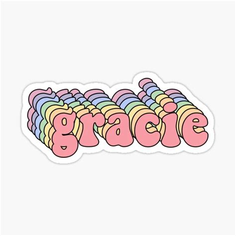 Gracie Name Sticker Sticker For Sale By Youtubemugs Redbubble