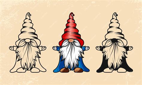 Premium Vector Christmas Gnomes Vector Illustration Collection