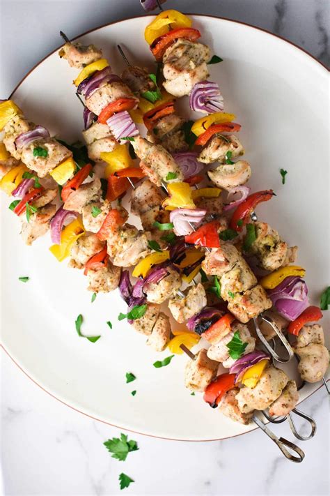 Baked Chicken Kabobs In The Oven The Dizzy Cook