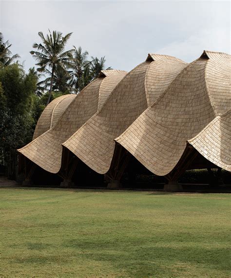 Draping Roof Tops Intricate Bamboo Structure By Ibuku For Green School