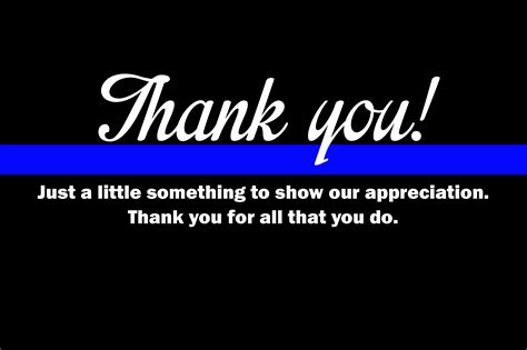 Free Printable Thank You Cards For Police Officers - Printable Templates