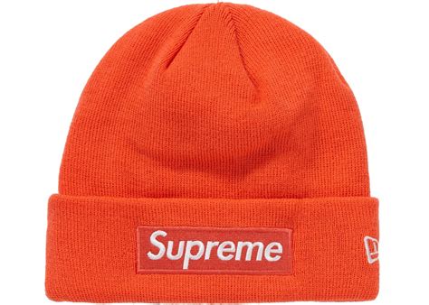 Supreme New Era Box Logo Beanie Fw18 Bright Coral In 2021 Beanie