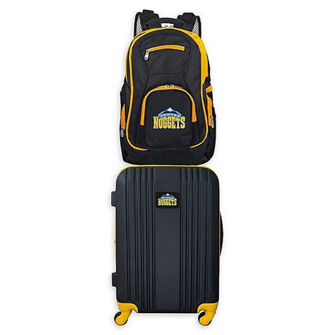 Nba Denver Nuggets 2 Piece Backpack And 21 Inch Hardside Spinner Carry