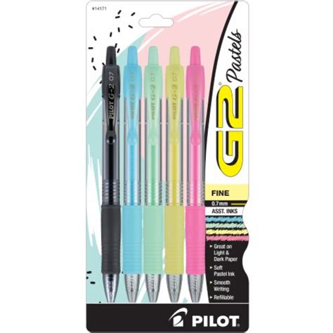 Pilot G2 Fine Point Pens Pastels 5 Pk Kroger