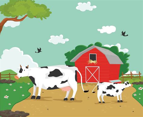 Free Cartoon Cow Illustration Vector Art And Graphics