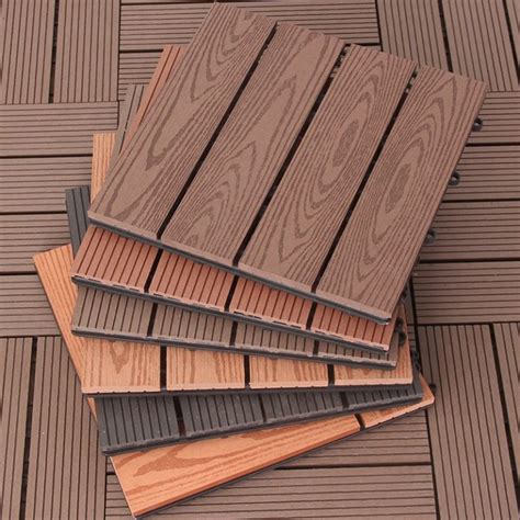 Composite Deck Tile With Wood Grain