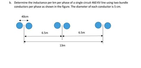 Solved B Determine The Inductance Per Km Per Phase Of A