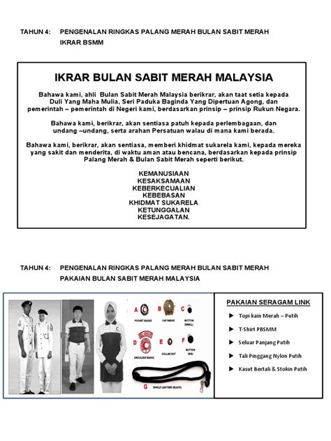 1 1 3 1 1 5 Ikrar Dan Pakaian Link Bulan Sabit Merah Malaysia Pdf