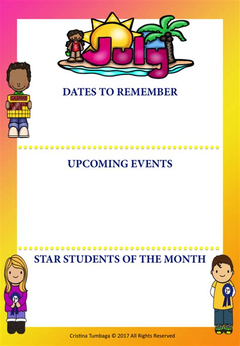 Editable Monthly Newsletter Templates Made By Teachers