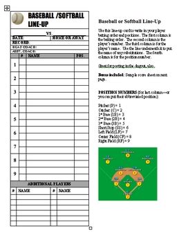 The official site of major league baseball. Baseball Softball Line Up Roster Card PDF for Coaches ...