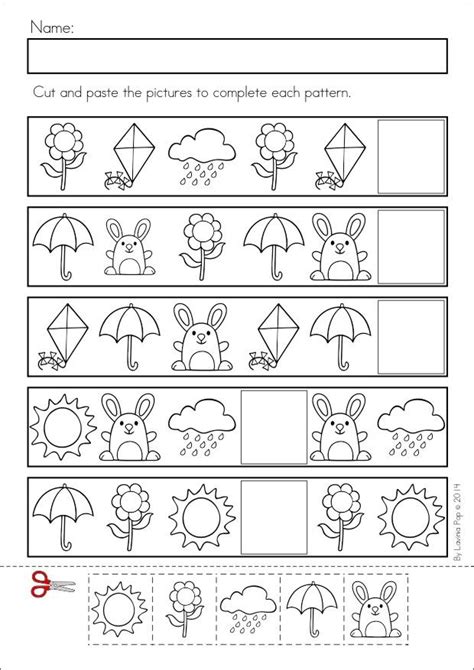 Pattern Printable Worksheets Kindergarten Learn Draw And Circle