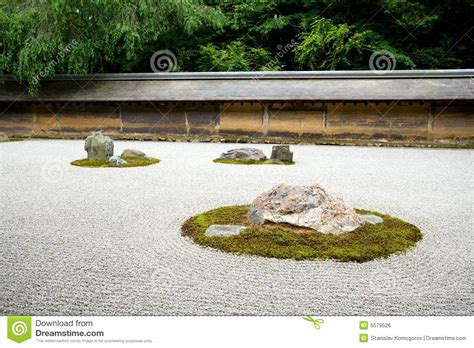 Zen Rock Gardenkyotojapan Stock Photo Image Of Gravel