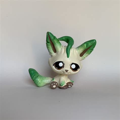 Lps Custom Leafeon Pokémon Inspired Lps Littlest Pet Shop Lps Toys