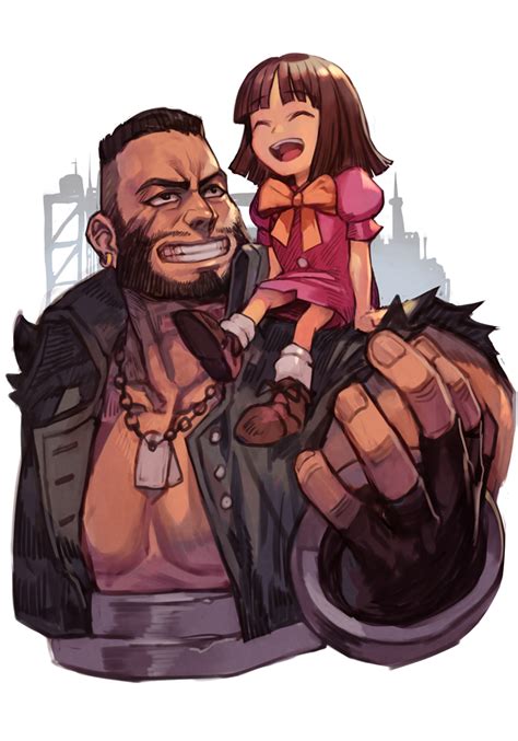 Barret Wallace And Marlene Wallace Final Fantasy And 1 More Drawn By