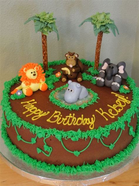 Jungle Cake Jungle Birthday Cakes Animal Birthday Cakes Zoo