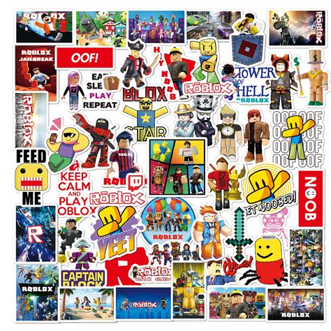 Roblox Sticker Pack 100pcs Gaming Stickers Cool Cartoon Etsy