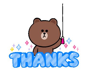 Animated thank you gif animations. LINE Characters: Cute and Soft Sounds | Line sticker, Cute ...