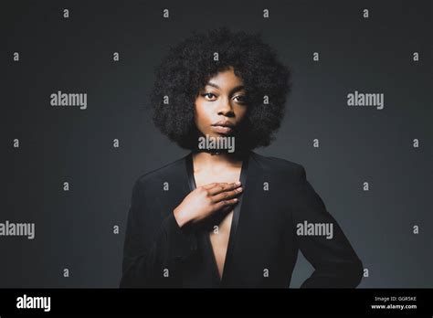 Afro Caribbean Woman In Her 20s Shooting Fashion Images Stock Photo Alamy
