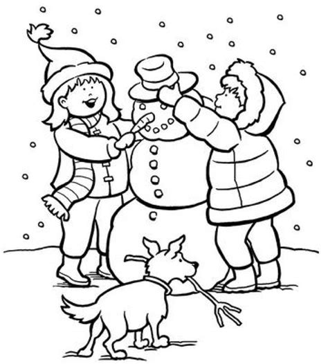 Kids Winter Coloring Coloring Pages