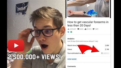 I hope you guys enjoy. How Much Did YouTube Pay Me For 2.500.000 Views! - YouTube