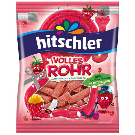 hitschler Volles Rohr Erdbeere 125g | Online kaufen im World of Sweets Shop