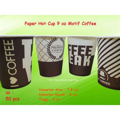 Jual Paper Hot Cup Gelas Kertas Oz Ml Coffee Isi Pcs