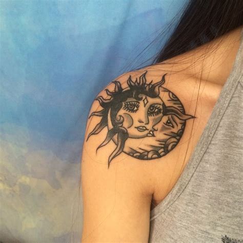 Women Tattoo Amazing Sun And Moon Tattoo Ink Youqueen