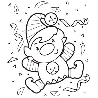 Fun & easy to print. Happy Elf Coloring Page - Free Christmas Recipes, Coloring ...